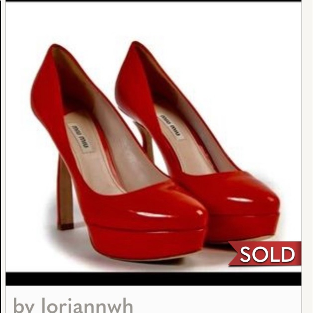 Miu Miu by PRADA like new red pump platform